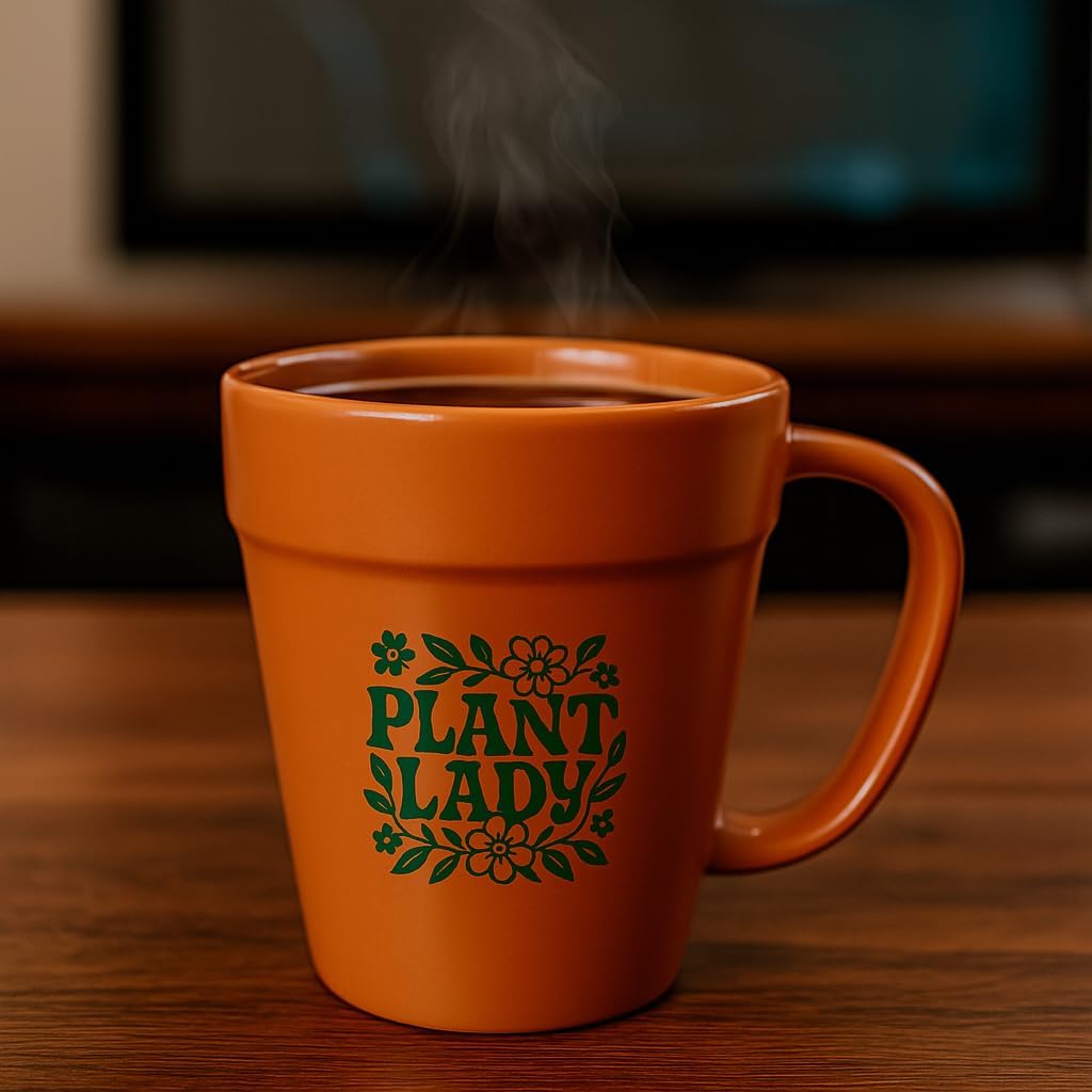Plant Lover 14oz Terra Cotta Flower Pot Mug, Fun Coffee Cup for Gardeners, Funny Gardening Gift for Women, Mom, Teacher, and Plant Lovers - Image 6