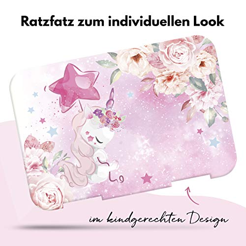 yabaduu Design Protective Film for Lunch Box Schmatzfatz Junior Perfect Fit 20.45 x 14 cm Children's Lunch Box Sticker Matte Sticker Accessory Lunch Box (Y047-02 Unicorn - Image 3