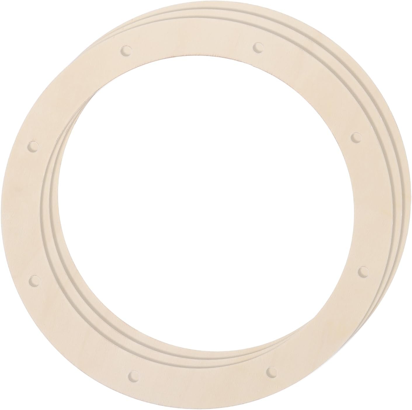 sourcing map3Pcs Wooden Wreath Frames, Round 9.8" OD/7.9" ID Unfinished Floral Hoop Rings for DIY Christmas Easter Crafts Wedding Holiday Wall Home Decor