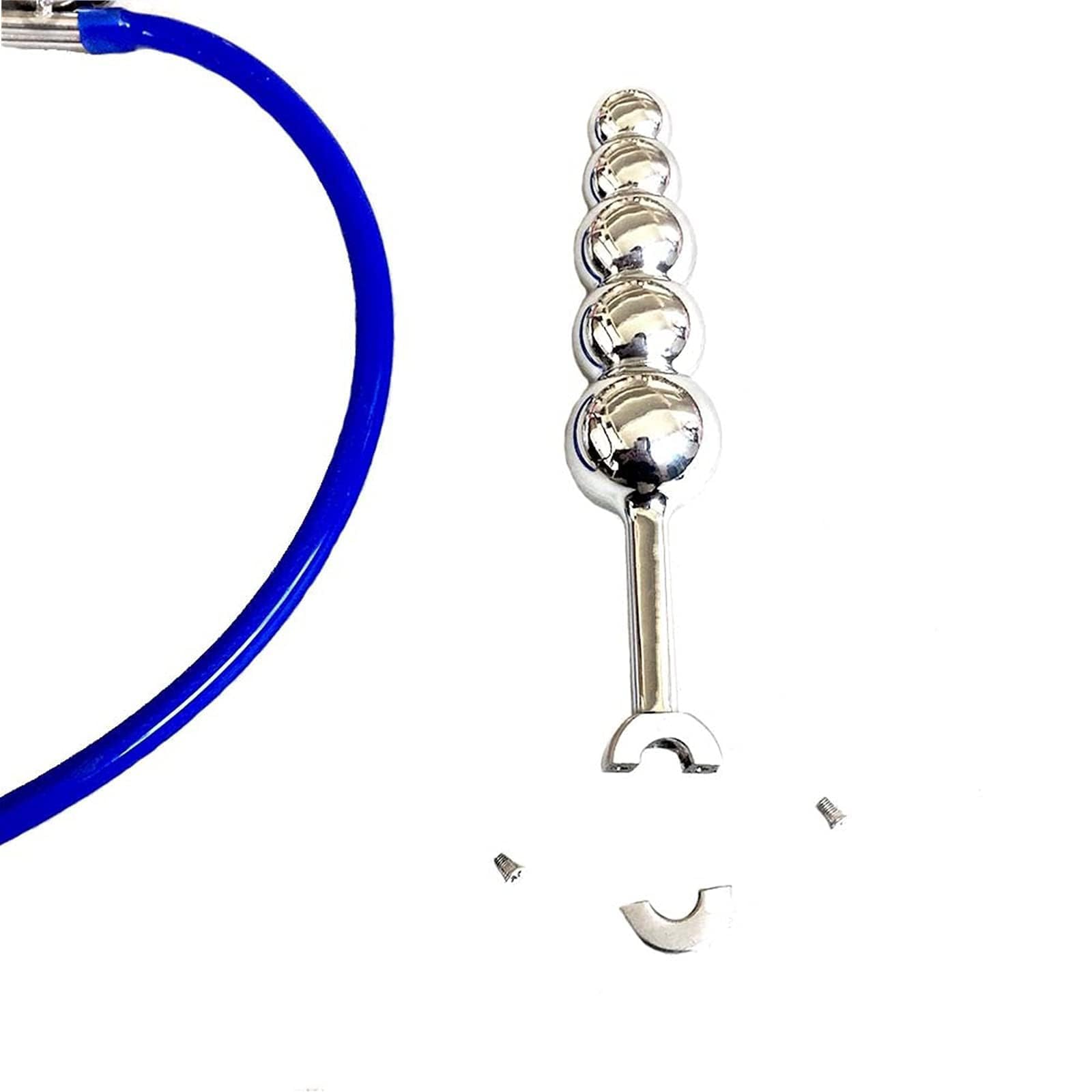 Il set di gabbia di castità per uomo in acciaio inossidabile combina perfettamente le funzioni di una gabbia per il pene e di un plug anale, offrendo agli appassionati di giochi SM i prodotti migliori