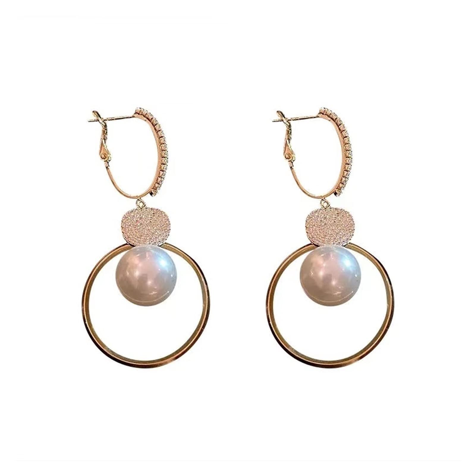 Boucles d'oreilles perles blanches pour illuminer un teint terne - 5