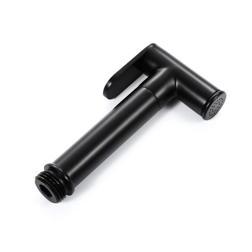Spruzzatore per Bidet Portatile Set soffione Doccia Caldo Freddo in Ottone Nero per sciacquone del Bagno, Vasca per Animali Domestici e igiene Personale,B85mmpitch