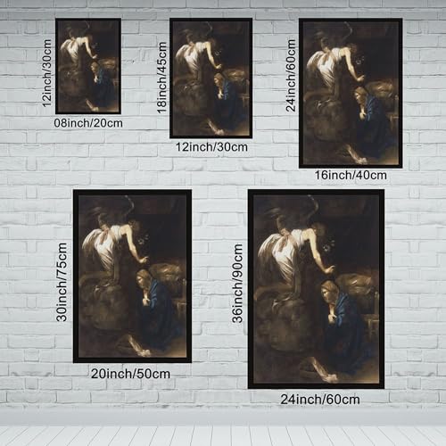 Impression sur toile cadre à suspendre Caravaggio Annonciation