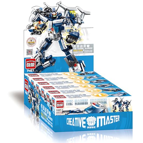Image of SKY LINE OCEAN 6-in-1 Robot Toy Building Block Set Toys | Steam Kit for Kids | Build Robots & Mecha Warriors (577+ Pcs) | Birthday Gift for Boys & Girls || 5 Year Structural Warranty