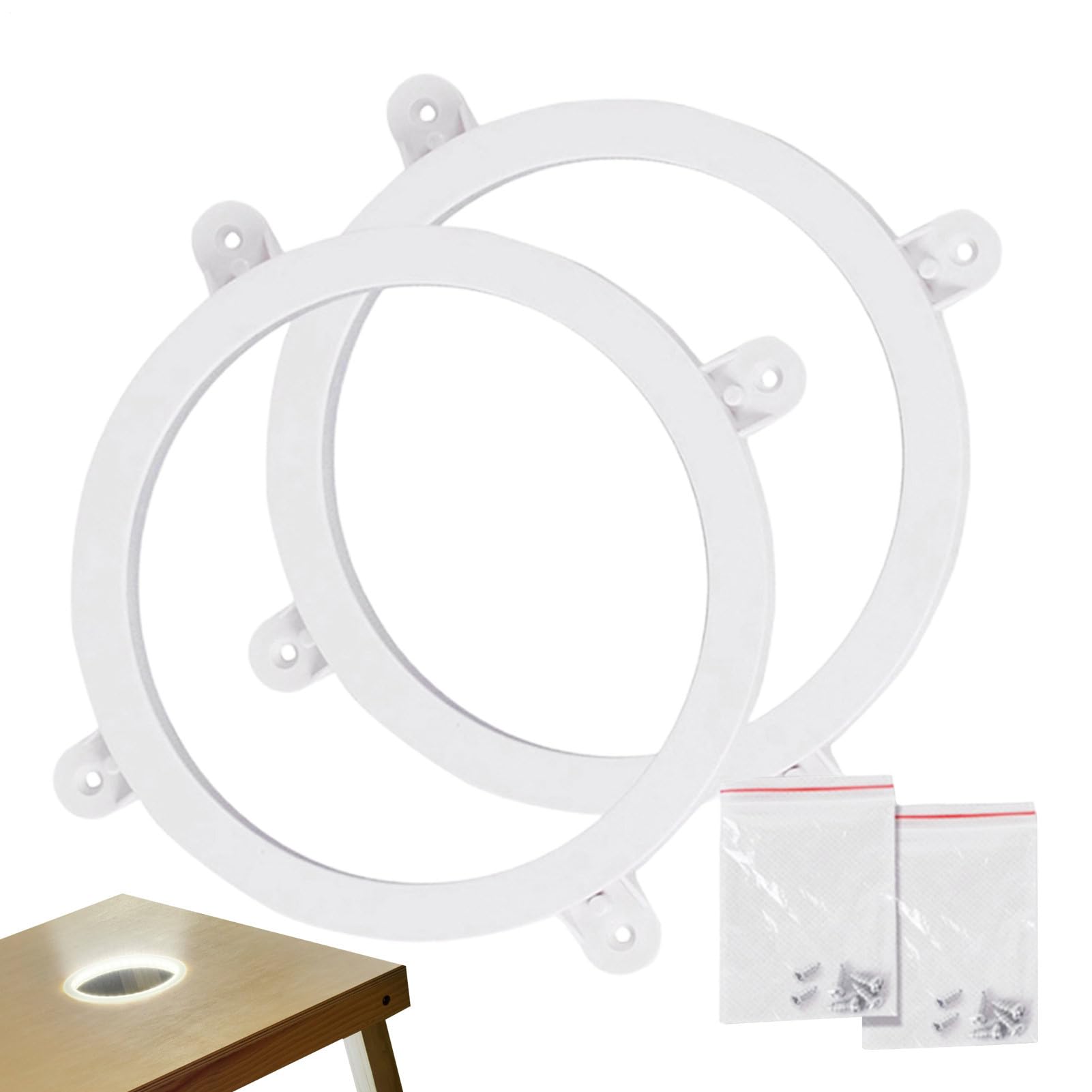 Anneaux de reproduction LED étanches Éclairage pour ensemble de cornhole robuste durable