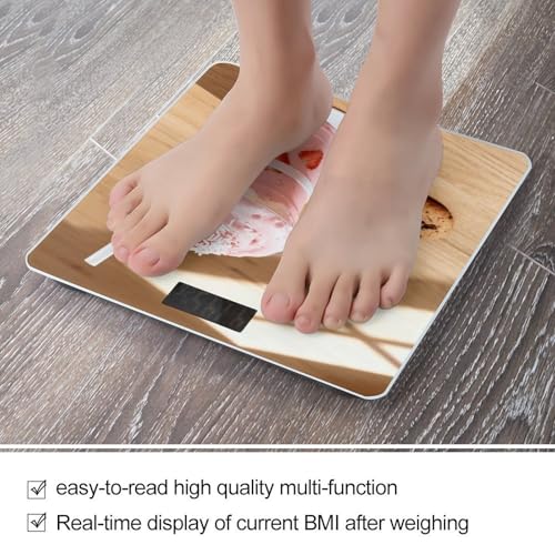 Báscula de baño digital con pantalla LCD y base antideslizante miniatura 5