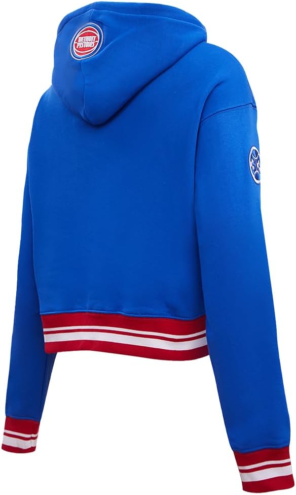 Pro Standard Womens NBA Retro Classics Brushed Back French Terry Cropped Pullover Hoodie - Image 4