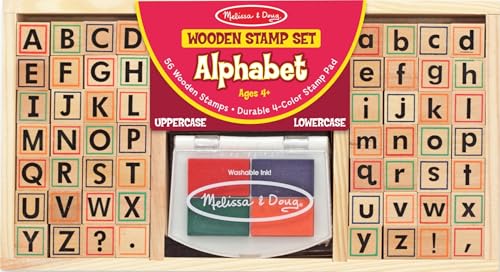 Melissa & Doug Wooden Alphabet Stamp Set...