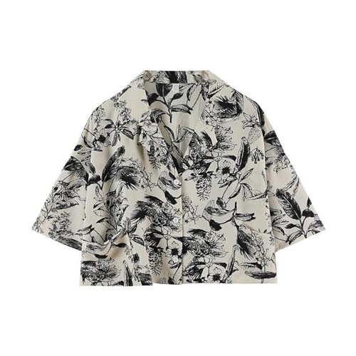 Image of Chic Korean Style Academy Style, Casual Style Cardigan, Versatile Printed Shirt, Loose top, Elegant Goddess