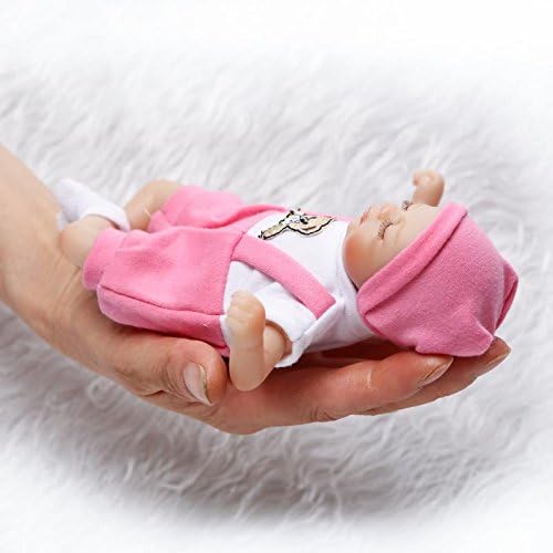 Pinky 20cm 8 Inch Mini Reborn Baby Palm Doll Hard Vinyl Silicone Girl Boy Twins Realistic Newborn Dolls Xmas Birthday Present (Twins)