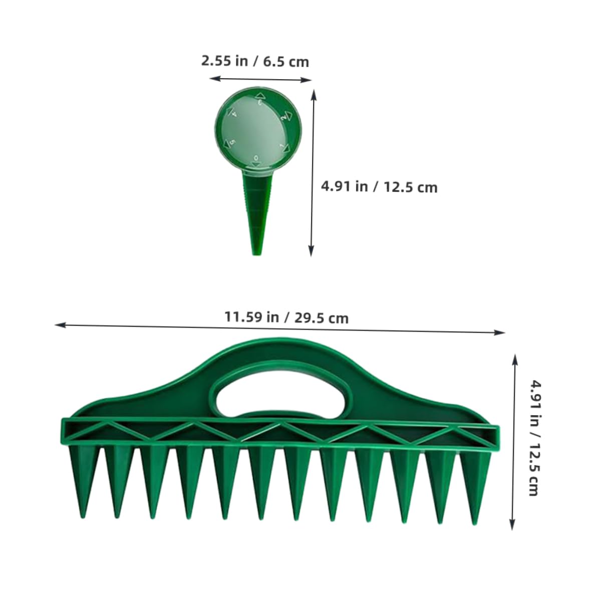 Piantabulbi Manuale 12 Fori in Plastica Verde, Set da 2
