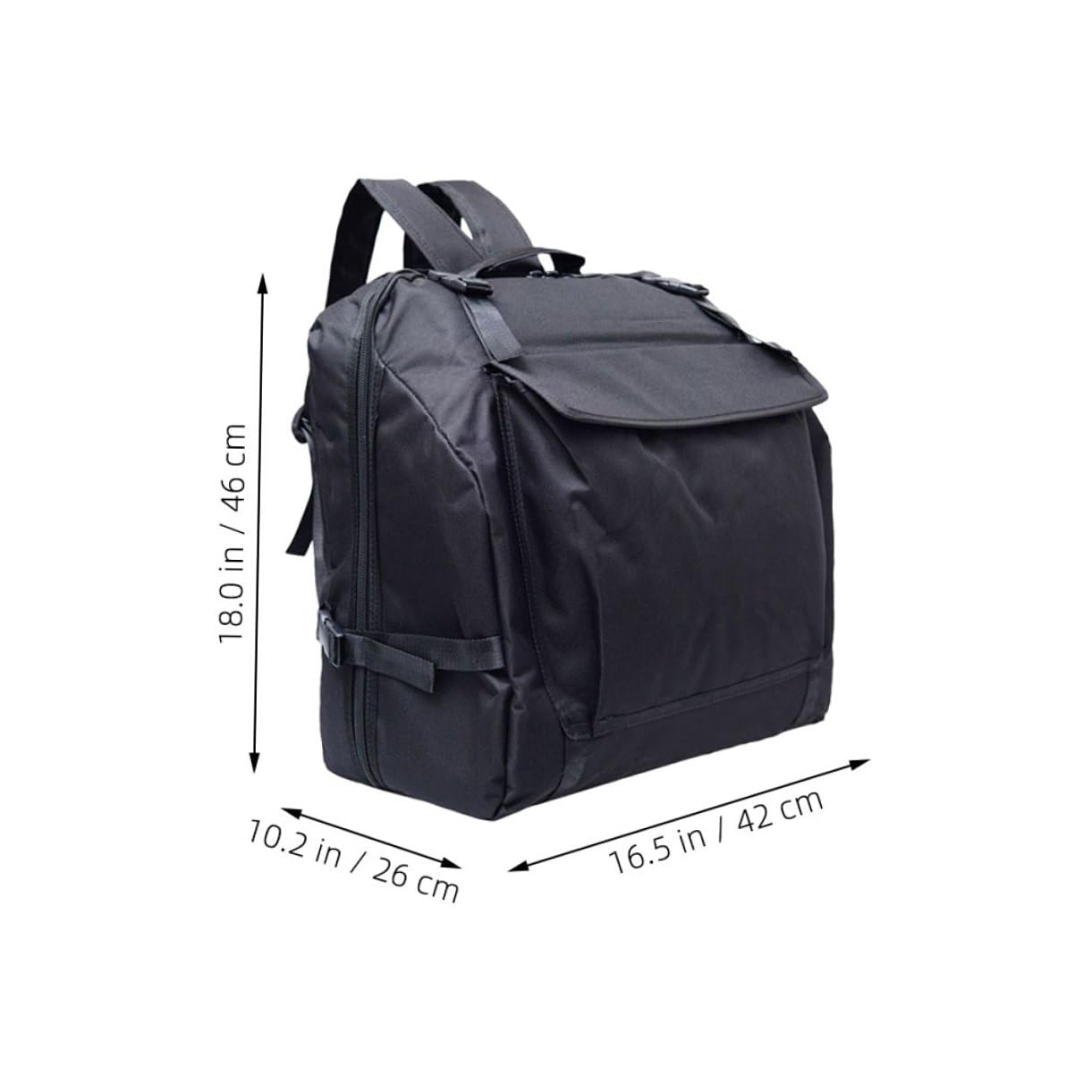 Cabilock Bolsa Acordeón Negra Portátil con Múltiples Bolsillos para Accesorios Ligera y Compacta Estuche de Almacenamiento para Músicos Compatible con Acordeones Bajos