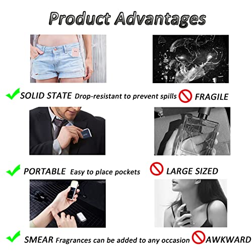 Grospe 4Pcs Solid Balm Sets Solid Perfume Portable Pocket Balm Perfume Perfect For Travel Use Natural Fragrance Perfume For Men And Women (Set B) #TOP4