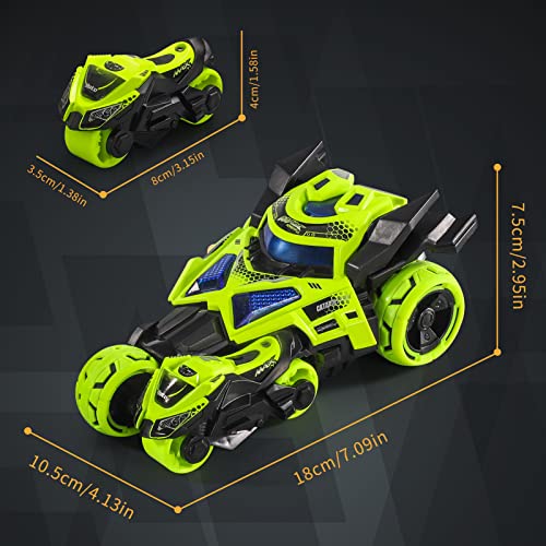 Ihaha 3 In 1 Alloy Racing Motorcycle Model Cars Pull Back Vehicles Catapult Toy For Boys Toddlers Age 4-8 Launcher Toys With Light Music 1：32 Metal Race Toys For Kids Outdoor Toys Birthday Gifts #TOP5