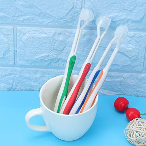 EXCEART 4 Pcs 3 Lados Escovas de Dentes Macios Escovas de Dentes Manuais para Adultos CrianÃ§as Geng