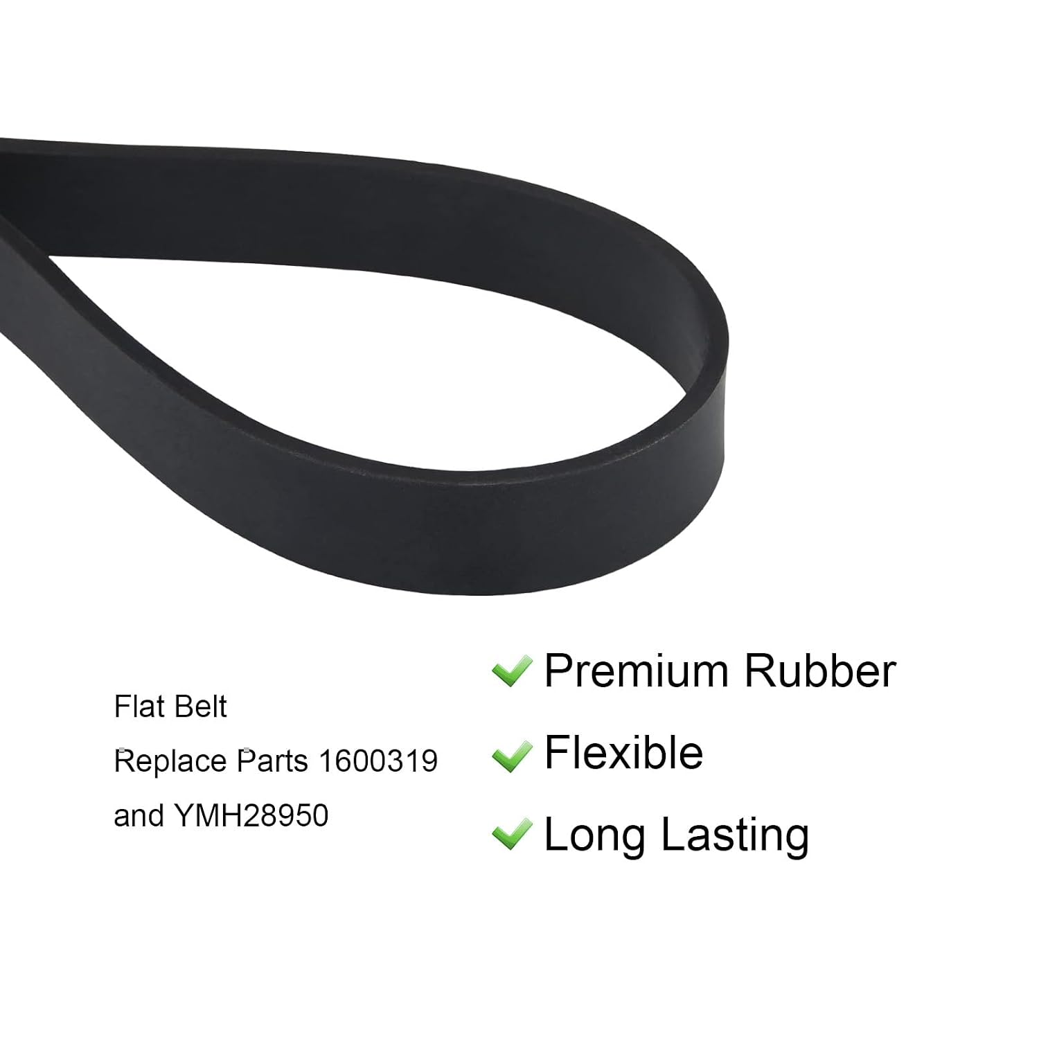 JIEPRO Vacuum Belts Compatible with Bissell PowerSwift, Aeroswift, Powertrak Compact Vacuum Cleaner, Fits Model 18082, 2598, 26124, Replace Parts 1600319 and YMH28950 (2 Pack)