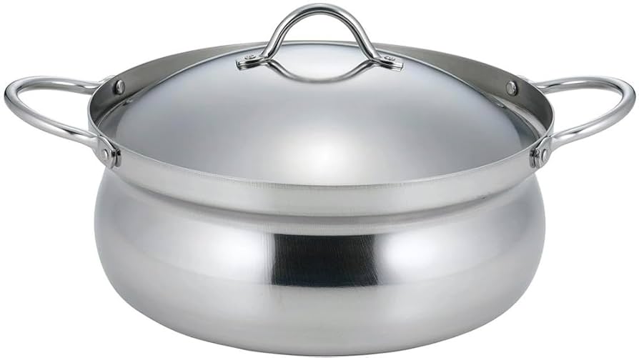 Amazon｜下村企販 卓上鍋 22cm 三層鋼 【日本製】 IH・ガス火