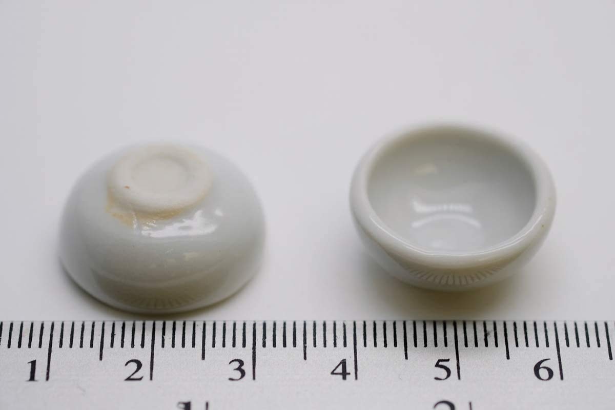 1shopforyou 10-Piece Miniature Ceramic Plate & Bowl Set - Dollhouse Kitchen Accessories, 1-4cm - View #9