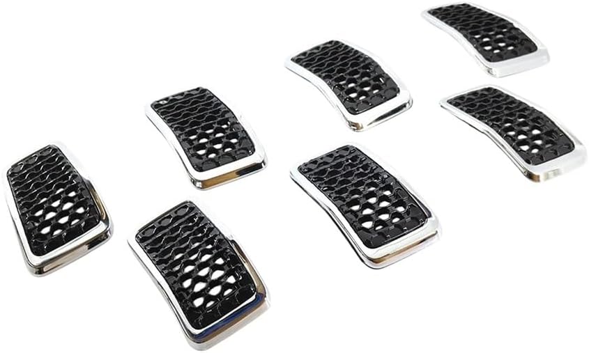 Car Front Grille 7Pcs Glossy Black/Chrome Car Front Bumper Kidney Mesh Grille For Cherokee 2019 2020 2021 2022 Accessories