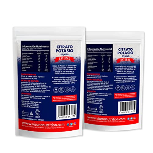 citrato de potasio tabletas Marca Vizana Nutrition (2)