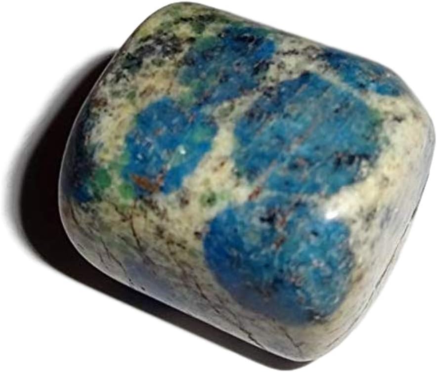 K2 Granite, Also Known as K2 Jasper and Raindrop Azurite, -1pc Tumbled & Polished Crystal Healing Natural Gemstone