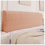 YUEZHONG Housse De Tête De Lit en Lin Texturé for Lit King Size, Queen Size, Pleine Grandeur, Housse De Tête De Lit en Chenille Super Extensible Et Douce, for Chambre À Coucher(Orange,Full/43-51in)