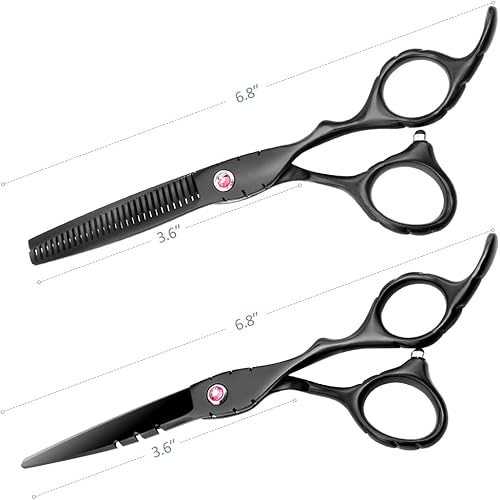 Miniatura 14 de Tijeras profesionales de corte de cabello, tijeras de adelgazamiento multifuncionales, tijeras rectas, herramientas de acero inoxidable, peluquería