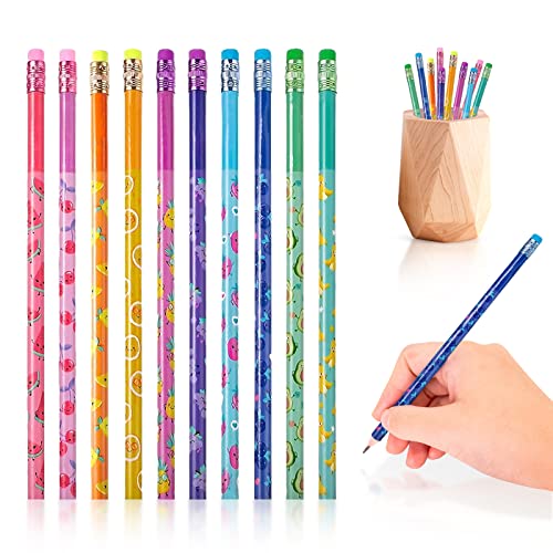 10 Stück Duft Bleistifte Kinder Graphit Feiertag Bleistifte Holzstifte HB Duftende Bleistifte mit Radiergummi Duftender Geruch Zubehör für Kinder Party Gastgeschenke Klassenzimmer Belohnung Mitgebsel Cover