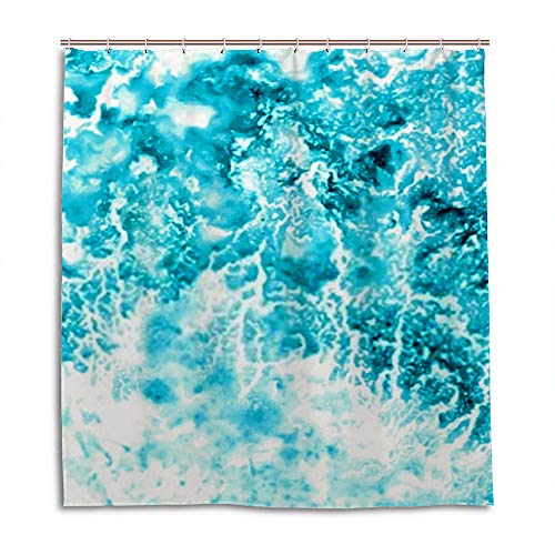 Rideau de douche imperm&eacute;able en polyester textur&eacute; pour cabine de bain - 2