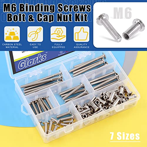 Glarks 85PCs M6 x 16/25/35/45/55/65/75mm Hex Drive Socket Head Cap Bolts & Screws Kit - Image 3
