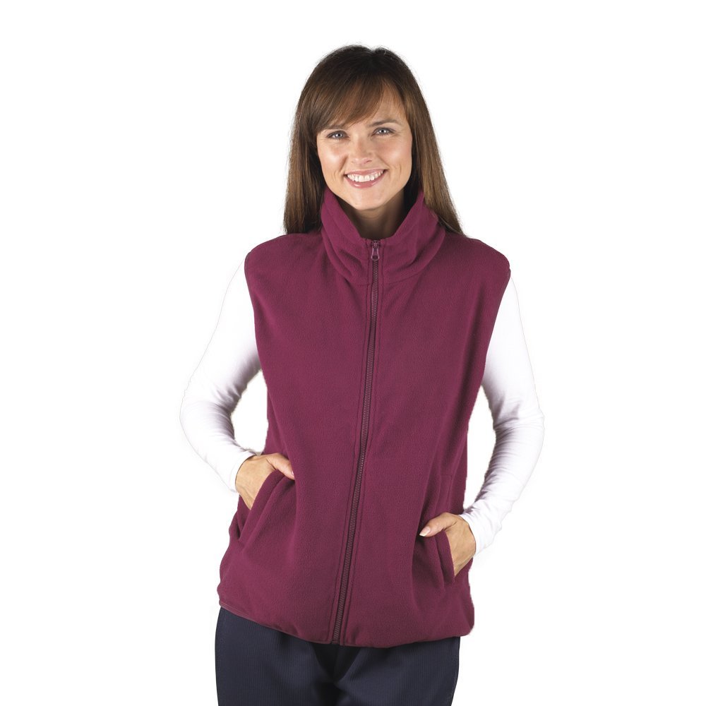 Fashion Friendly Fleece Gilet/Body Warmer (Medium, Burgundy)