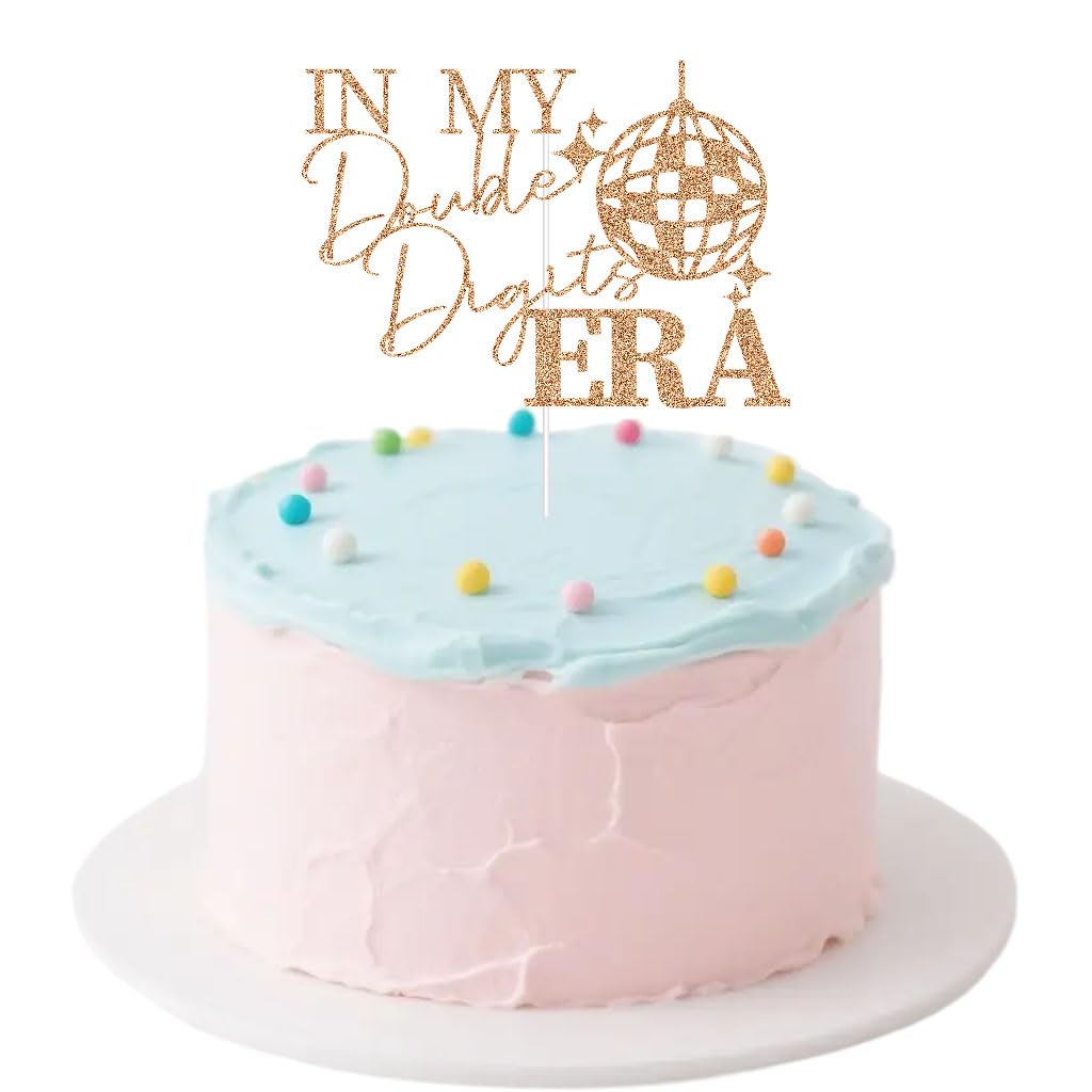 In My Double Digits Era Cake Topper, Happy 10th Birthday Party Decor, 10 Years Birthday Old Decoration, Girls Boys Tenth Bday Rose Gold Glitter