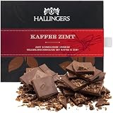 Hallingers Genuss Manufaktur Schokolade Geschenk - Tafel handgeschöpften Edelkakaos ohne Alkohol edler Karton 'Kaffee-Zimt' Kaffee-Zimt, Geschenkidee für Frauen Männer