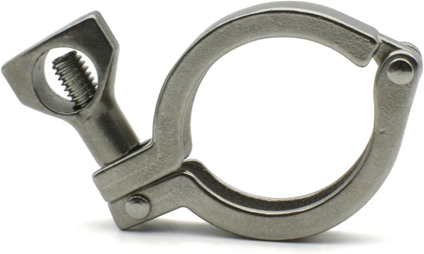 1pcs 1 "1.5“2”2.5”3“4" Sanitary Grade Stainless Steel Three Pipe Clamp Clover SS 304, Suitable For Pipe Fittings With Rings(1 Pcs,1.5 inch x k50.5)