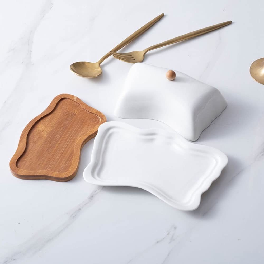 Butterteller für Arbeitsplatte Butterteller mit Deckel Base Butter Keeper Küche Margarine Halter Käse Lagerschale Butterbehälter Butterbehälter, Butterspeicherung