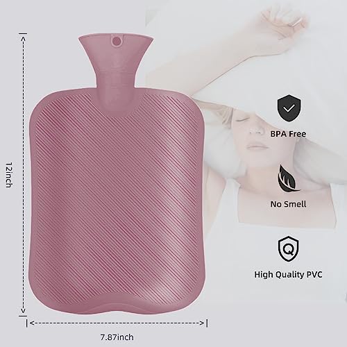 Olivialiving Hot Water Bag Hot Water Bottle 2 Liter Heat Up And Refreezable Hot Cold Pack With Classic Striped For Pain Relief Hot Cold Therapy #TOP2