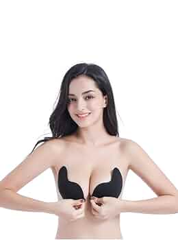 Soutien Dos Nu 4 Soutiens-Gorge Adhésifs Invisibles MUNSKT | Réutilisables, Dos Nu | Silicone Doux - Noir & Chair Sans Bretelles Robe Soirée