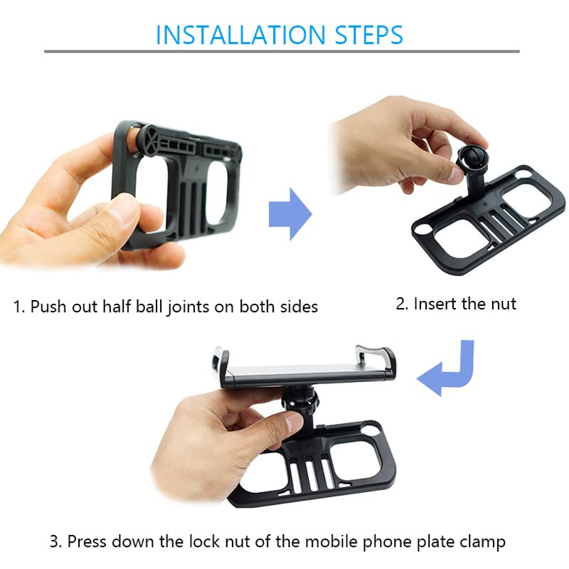 Remote Control Monitor Holder Folding Bracket for DJI Mavic Air 2S /Mavic 2 /Pro 1 /Air/Spark/Mini 2 Mobile Phone Tablet Holder