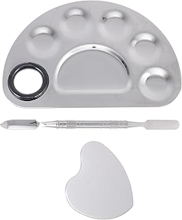 Stainless Steel Makeup Mixing Palette Set 3pc...