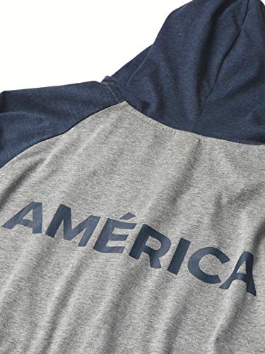 Icon Sports Federacion Mexicana de Futbol Asociacion Club America Mens Full-Zip Lightweight Hoodie, Gray, Youth Small2