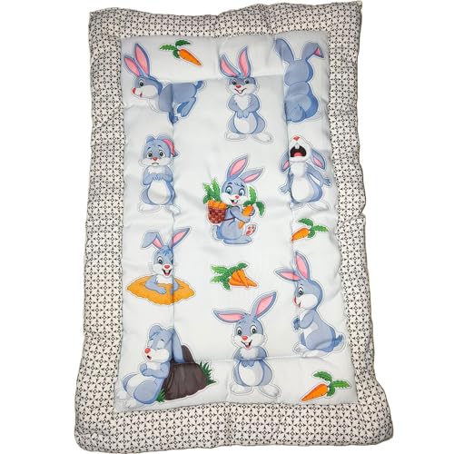 Image of New Born Baby Godadi Set Soft Cotton Baby godi | Godari | Baby Bedding Sheet | Crib Sheet | Cartoon Mats Baby Bed | Random Color Or Print (Pack of 2)