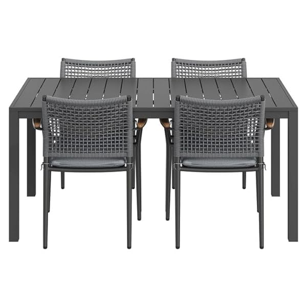 Aruba Gartenmöbel-Set Aluminium Anthrazit
