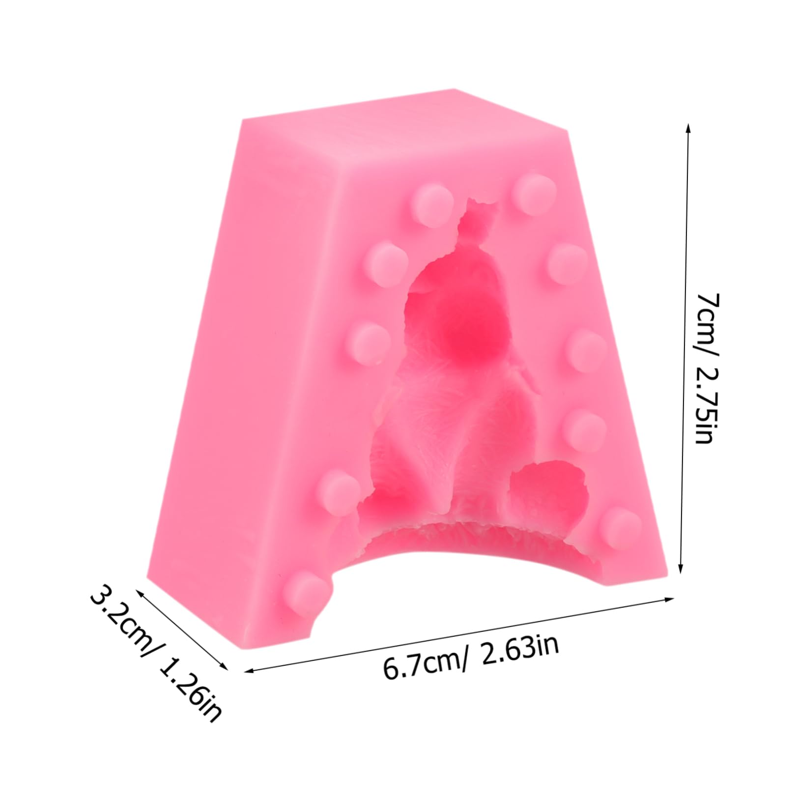 VILLCASE 4 Sätze Gießform Aus Silikon Pralinenformen Pralinen Form Bratentopf Seifenform Gipsform Würfelform Elefantenform Aus Silikon Silikonform Selber Machen Kieselgel Rosa 2 Stück * 4