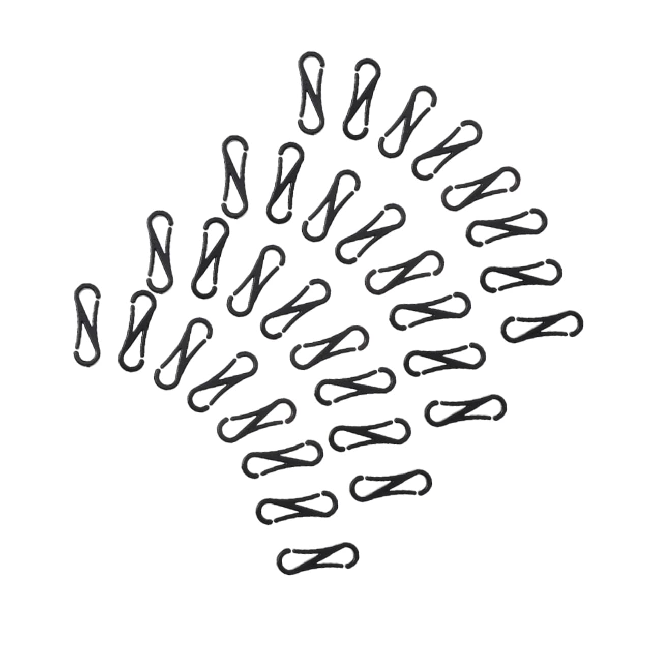 HOODANCOS 200pcs Plastic Spring Hooks Versatile Hanging Clips for Lanyards Crafts Keychains and Pet Tags Durable and Lightweight Design Black