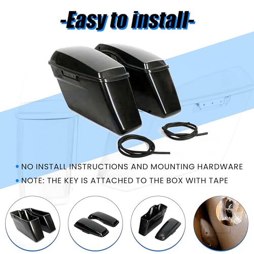 Ecotric Saddlebags rígidas sin hardware para motos Touring miniatura 5