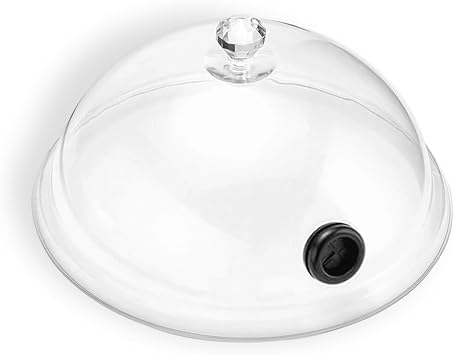 Smoking Cloche Dome Cover - 6.3 Inch- Perfect Smoke Accessories for Desserts, Soups & Starters | High Visibility & Tight Seal Design