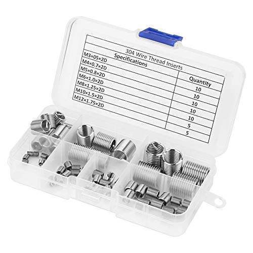 Inserção de Arame Enrolada, Aço Inoxidável SS304 Freia Helicoidal de Arame Enrolada Inserções M3-M12