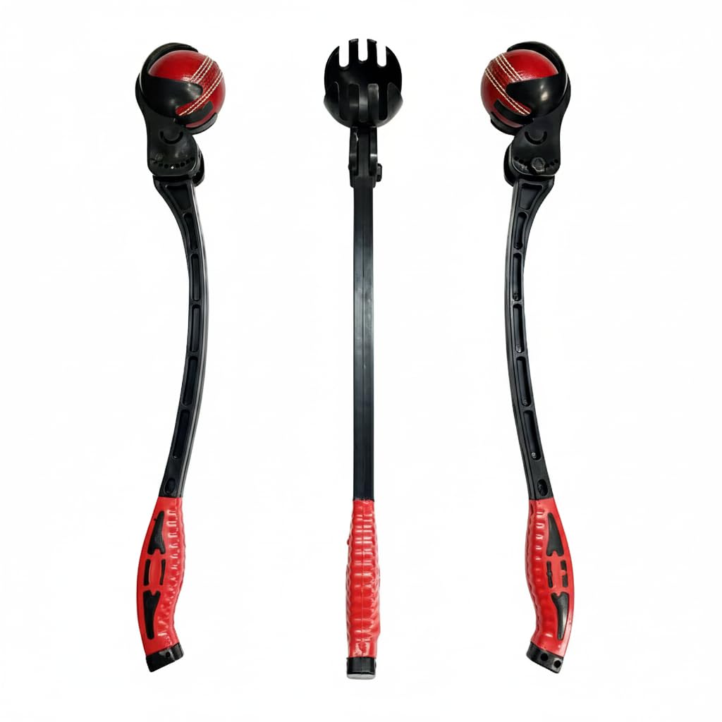 Cricket Side Arm Thrower | Adjustable Speed & Length | Lightweight Durable Training Tool for Consistent Practice Throws | Cricket Coaching Aid for All Skill Levels | Black-image-29