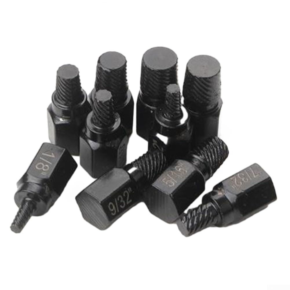 Juego de extractores de Tornillos de 25 Piezas, Juego de extractores de Tornillos de múltiples estrías con Cabeza Hexagonal, Herramienta para extraer Tornillos y Pernos dañados