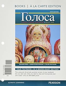 Hardcover Golosa: A Basic Course in Russian, Book One, Books a la Carte Edition; Student Activities Manual for Golosa: A Basic Course in Book